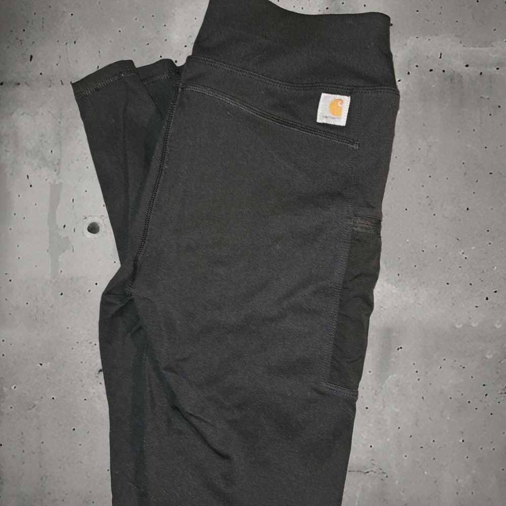 Carhart Force Leggings black pockets stretch work size Medium black